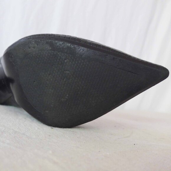 Zara Women 37 Black Faux Python Stiletto Heels - Picture 10 of 12